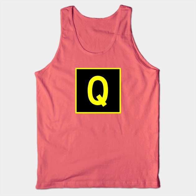 Q - Quebec - FAA taxiway sign, phonetic alphabet Tank Top by Vidision Avgeek